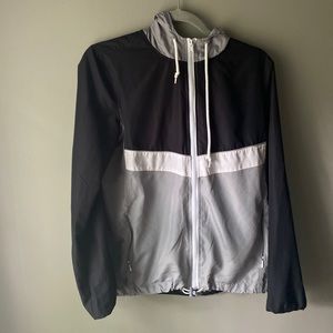 Black and grey Zumiez windbreaker